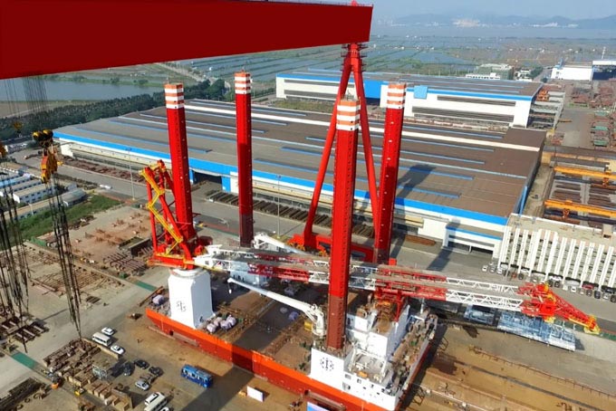 “精銦1號”（KOE-01）自升式海上風電安裝平臺成功下水